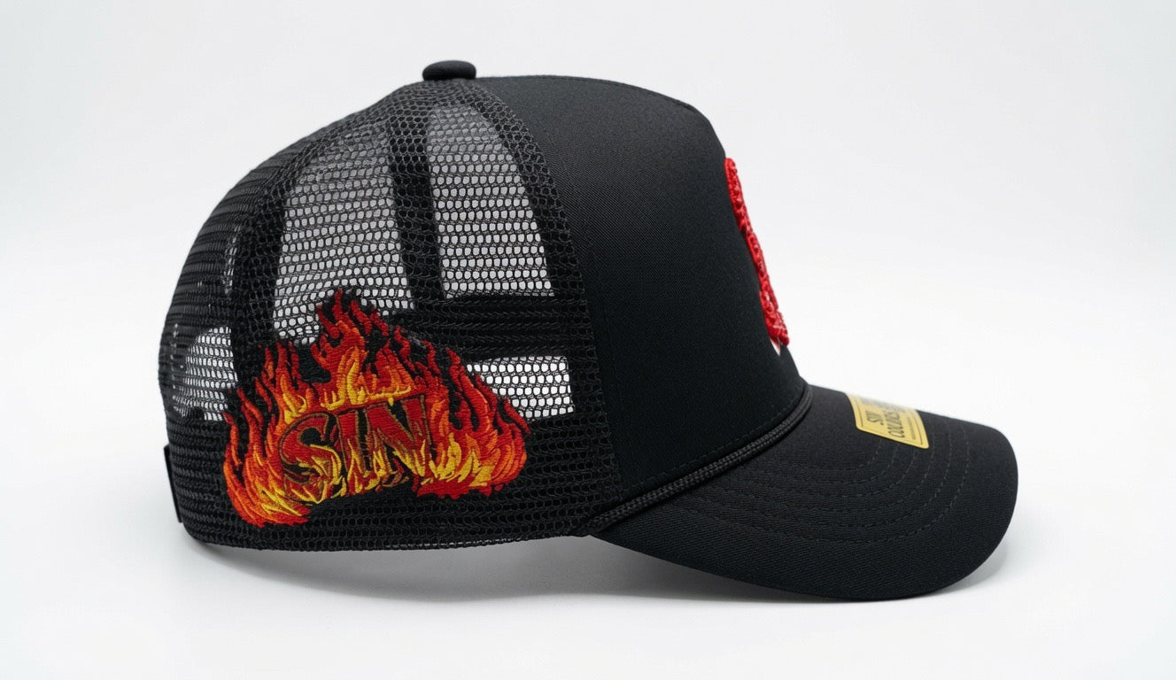 Sox *Crystals* Mesh Trucker SnapBack (Black)