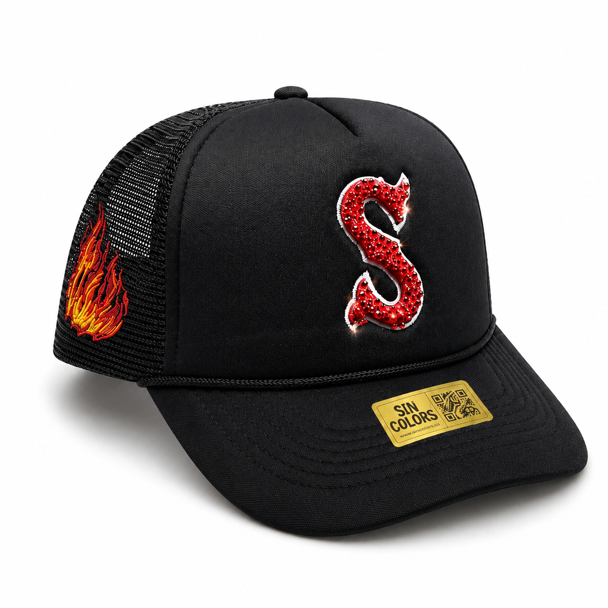 Sox *Crystals* Mesh Trucker SnapBack (Black)